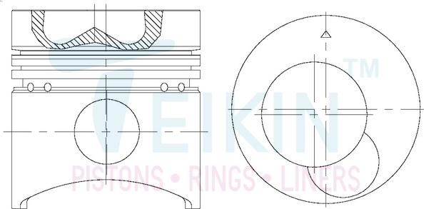 Teikin 43668ASTD - Piston www.parts5.com