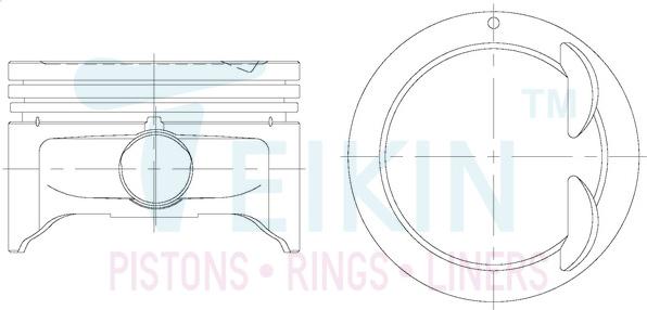 Teikin 51115.STD - Piston www.parts5.com