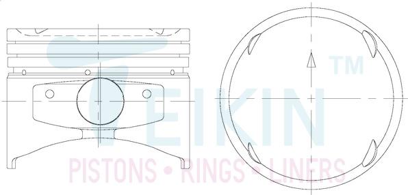 Teikin 51110.STD - Piston www.parts5.com