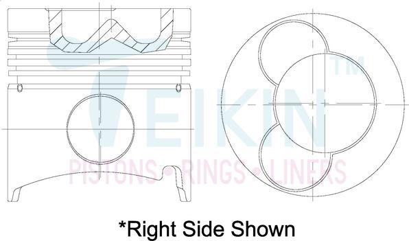 Teikin 36654ASTD - Piston www.parts5.com