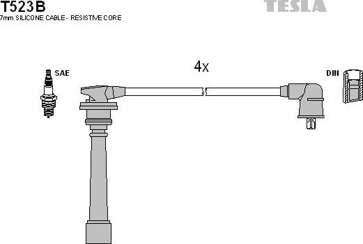 TESLA T523B - Ignition Cable Kit www.parts5.com