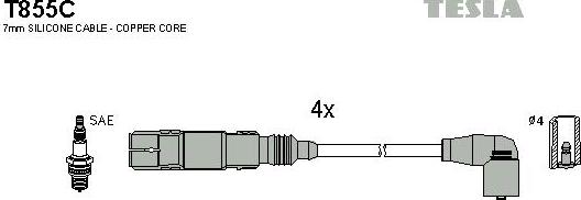 TESLA T855C - Juego de cables de encendido www.parts5.com