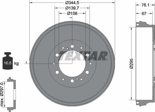 Textar 94038800 - Fren kampanası www.parts5.com