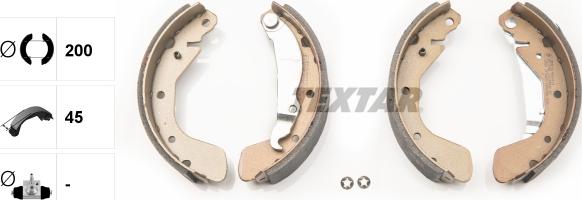 Textar 91044900 - Brake Shoe Set www.parts5.com