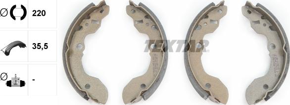 Textar 91046200 - Brake Shoe Set www.parts5.com