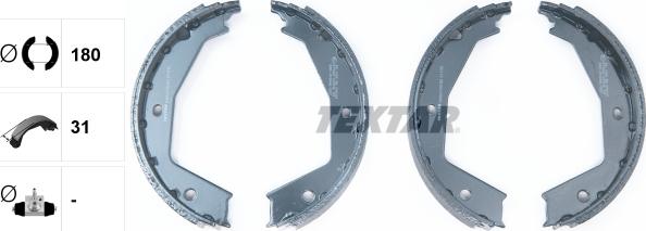 Textar 91054700 - Set saboti frana, frana de mana www.parts5.com