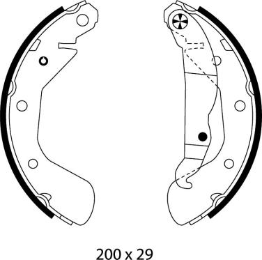 Textar 91058100 - Brake Shoe Set parts5.com