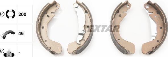 Textar 91058200 - Brake Shoe Set www.parts5.com