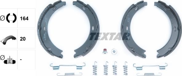 Textar 91057100 - Комплект спирачна челюст, ръчна спирачка www.parts5.com