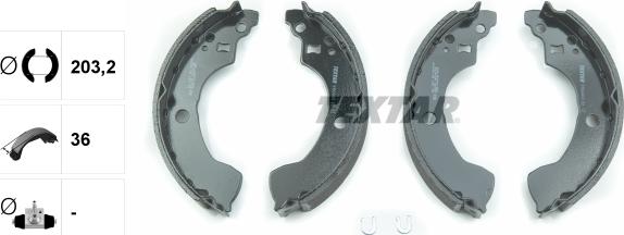 Textar 91064400 - Brake Shoe Set www.parts5.com