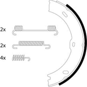 Textar 91066800 - Set saboti frana, frana de mana www.parts5.com