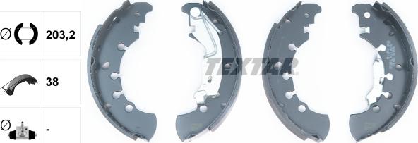 Textar 91061100 - Brake Shoe Set www.parts5.com