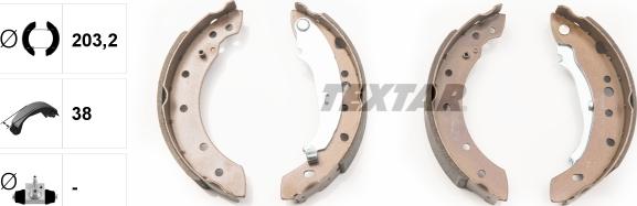 Textar 91061800 - Комплект спирачна челюст www.parts5.com