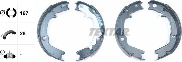 Textar 91068500 - Brake Shoe Set, parking brake parts5.com