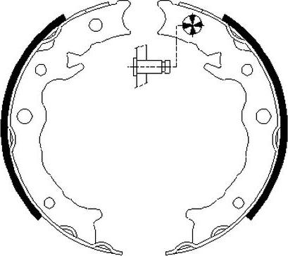 Textar 91080500 - Brake Shoe Set, parking brake www.parts5.com