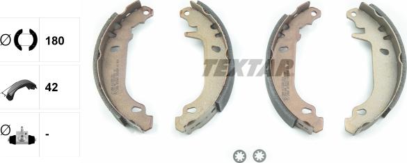 Textar 91037400 - Комплект тормозных колодок, барабанные www.parts5.com