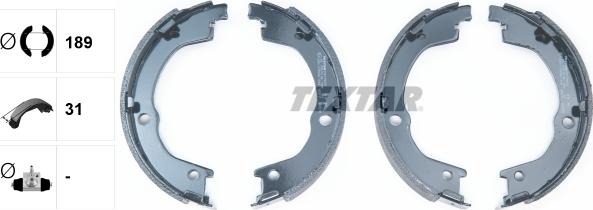 Textar 91079600 - Set saboti frana, frana de mana www.parts5.com