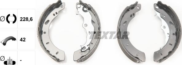 Textar 91079800 - Brake Shoe Set www.parts5.com