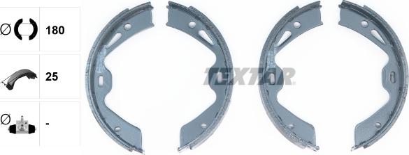 Textar 91076700 - Brake Shoe Set, parking brake www.parts5.com