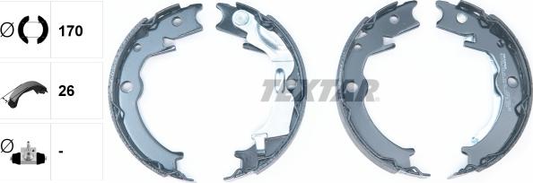 Textar 91071000 - Brake Shoe Set, parking brake www.parts5.com