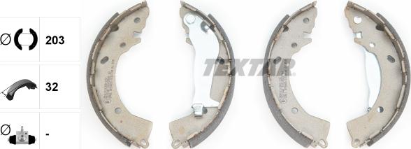 Textar 91072600 - Set saboti frana www.parts5.com