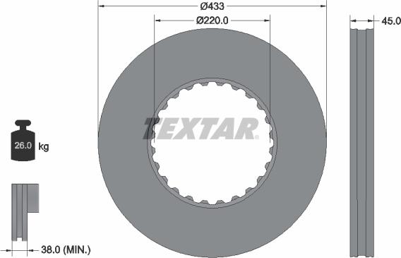 Textar 93272000 - Тормозной диск www.parts5.com