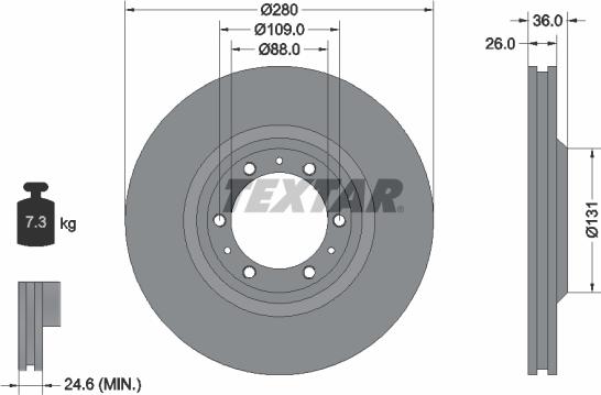 Textar 92091400 - Brake Disc www.parts5.com