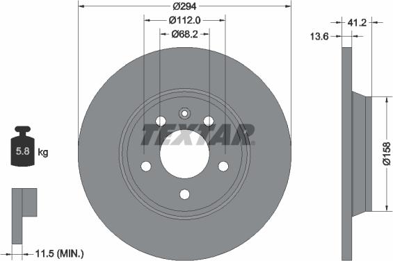 Textar 92098103 - Disc frana www.parts5.com