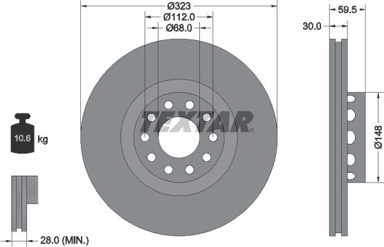 Textar 92098305 - Brake Disc www.parts5.com