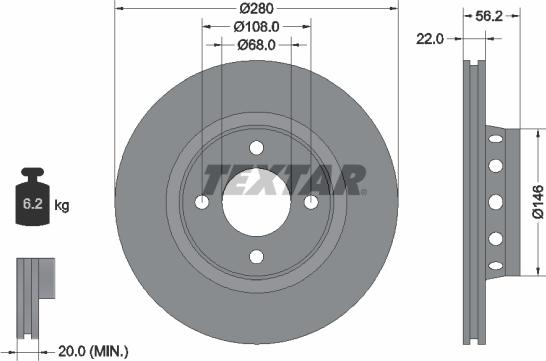 Textar 92060600 - Тормозной диск www.parts5.com