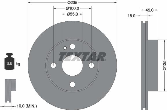 Textar 92061500 - Brake Disc www.parts5.com