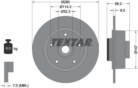 Textar 92195903 - Fren diski www.parts5.com