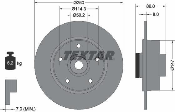 Textar 92196003 - Kočni disk www.parts5.com