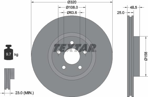 Textar 92149105 - Спирачен диск www.parts5.com