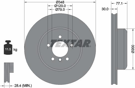 Textar 92141825 - Brake Disc www.parts5.com