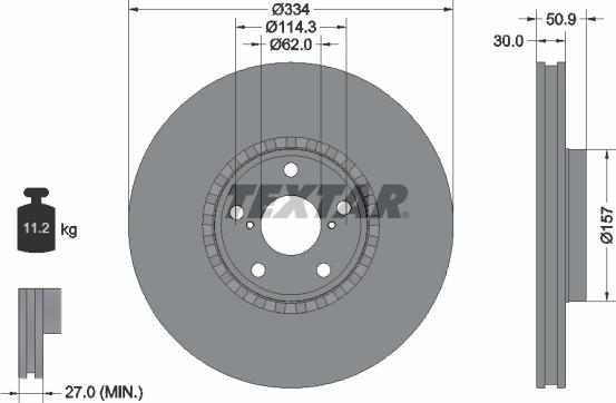 Textar 92147803 - Brake Disc www.parts5.com