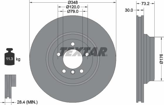 Textar 92155305 - Brake Disc www.parts5.com