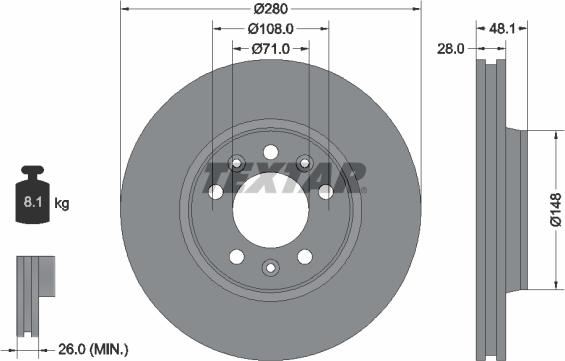 Textar 92156903 - Brake Disc www.parts5.com