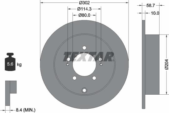 Textar 92167003 - Brake Disc www.parts5.com