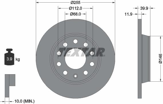 Textar 92106303 - Δισκόπλακα www.parts5.com