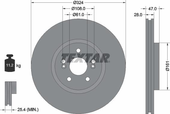 Textar 92119405 - Féktárcsa www.parts5.com