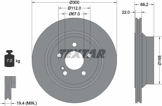 Textar 92115505 - Brzdový kotúč www.parts5.com