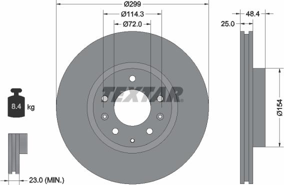 Textar 92180703 - Brake Disc www.parts5.com