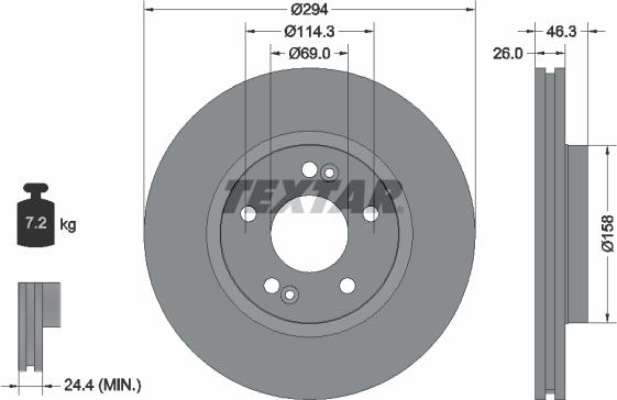 Textar 92136403 - Brake Disc www.parts5.com