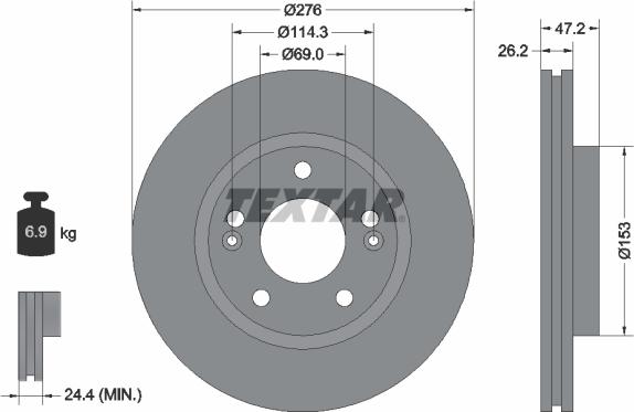 Textar 92131000 - Brake Disc www.parts5.com