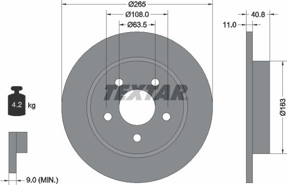 Textar 92133703 - Féktárcsa www.parts5.com