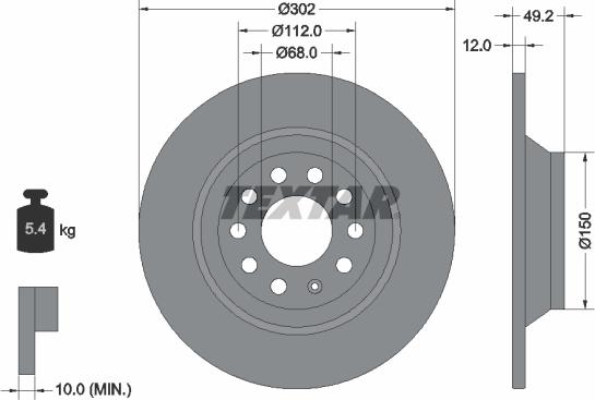 Textar 92132503 - Brake Disc www.parts5.com