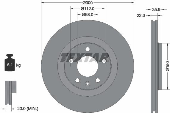 Textar 92137103 - Brake Disc www.parts5.com