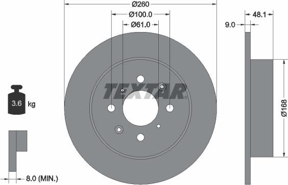 Textar 92125403 - Brzdový kotouč www.parts5.com