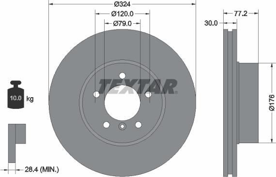 Textar 92122605 - Brake Disc www.parts5.com